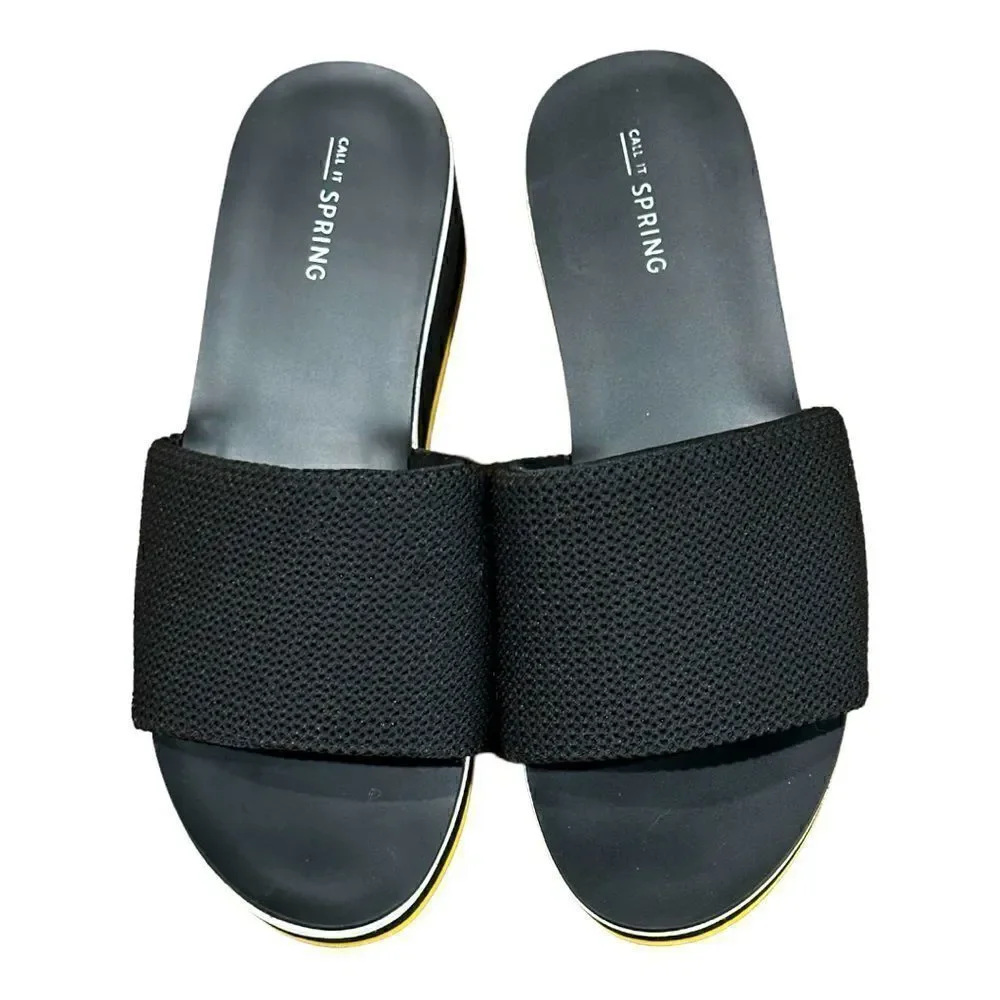 Call It Spring Larelasien Platform Slide Sandals in the Size 9